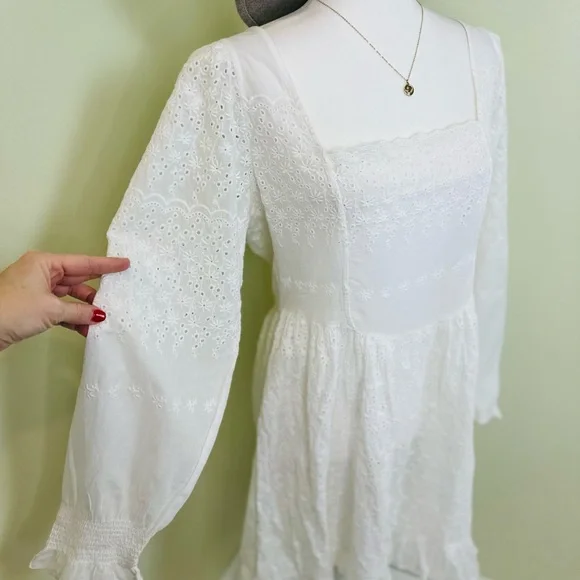 *NWT* LoveShackFancy Preslina White Eyelet Dress - Picture 7 of 12